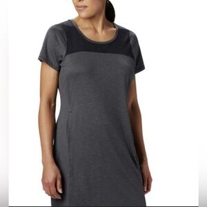 Columbia Active Dress Medium Gray Black Pockets Athleisure Travel Outdoor
